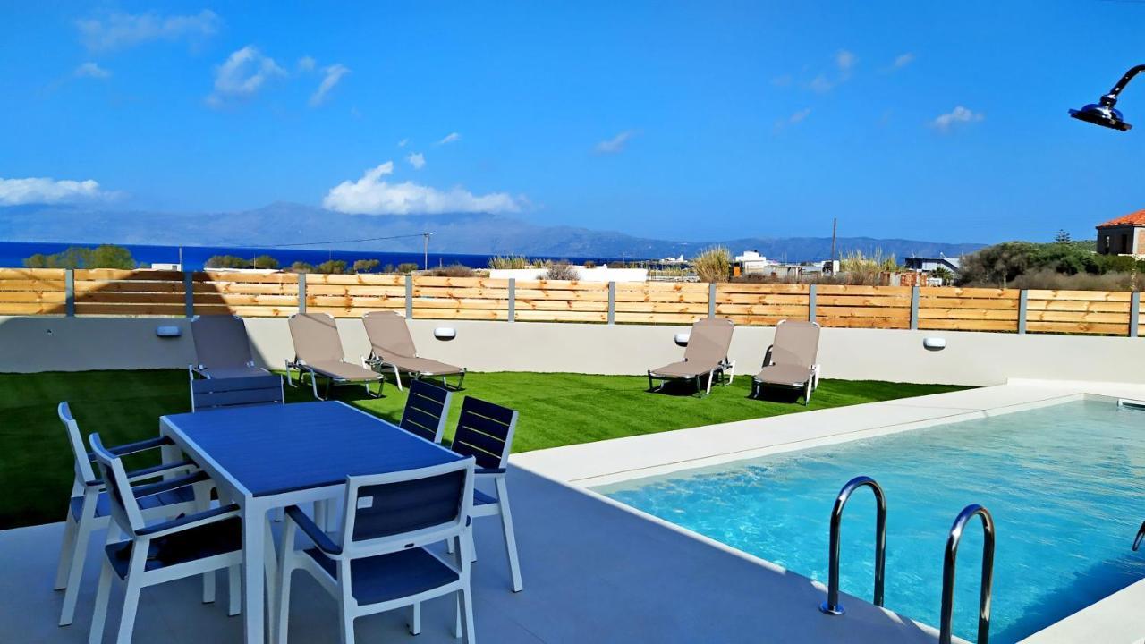 קיסאמוס Balos Residence Private Pool Seafront Seaview מראה חיצוני תמונה